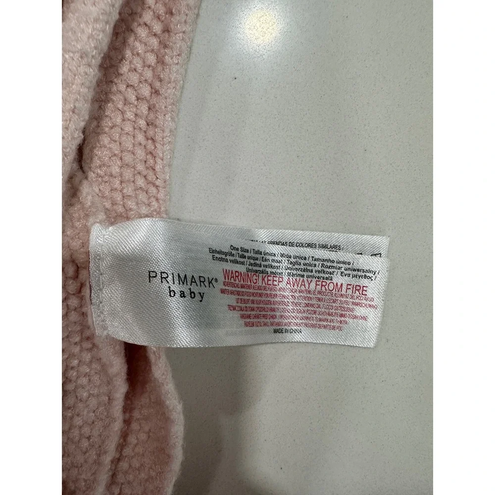 Primark Baby Pink Cellular Knit Blanket Pointelle Soft‎ Breathable One Size